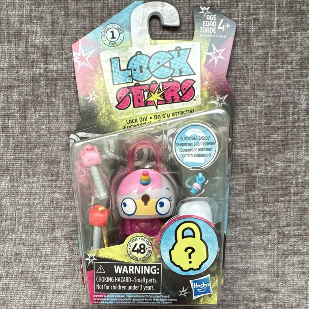 Hasbro Lock Stars Series 1 Unicorn Action Figure Surprises Inside Keys Charms